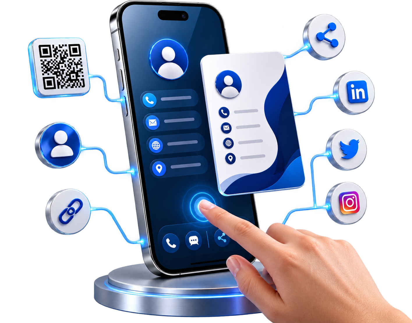 Digital vCard Illustration